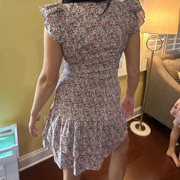 Kendall Lane Mischa Smocked Waist Mini Sundown Dress size Small - Picture 3 of 9